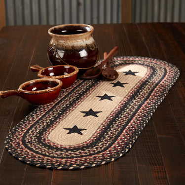 Colonial Star Jute Braided Runner Oval 13